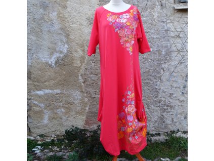 Šaty "korálové"malované 48